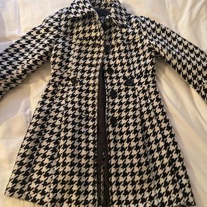 Girls Houndstooth Pea Coat